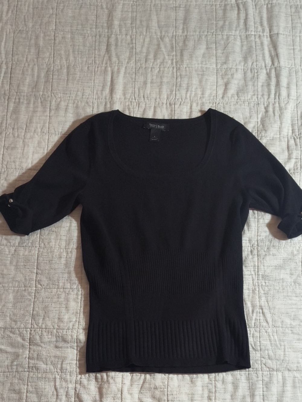 White House Black Market Scoop Neck Sweater Blouse